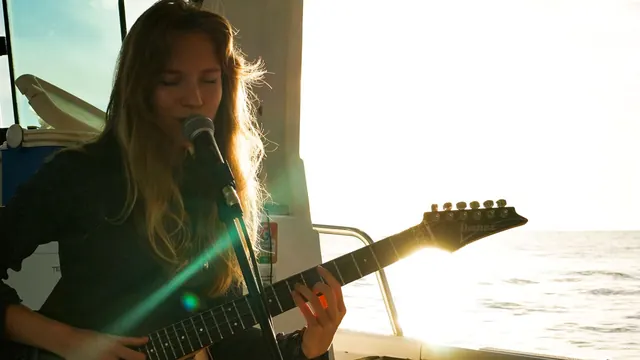 Live music performance at sea